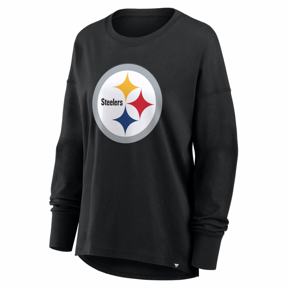 Pittsburgh Steelers Women's Essential Long Sleeve T-Shirt - Black T-shirts