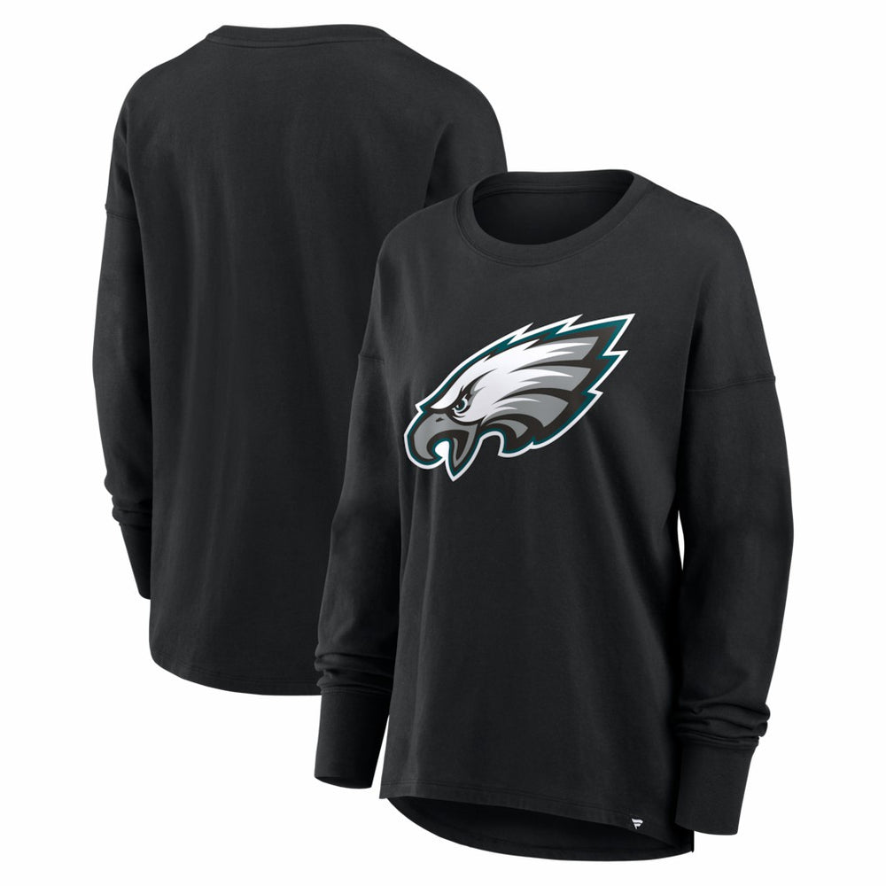 Philadelphia Eagles Women's Essential Long Sleeve T-Shirt - Black T-shirts