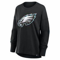 Philadelphia Eagles Women's Essential Long Sleeve T-Shirt - Black T-shirts