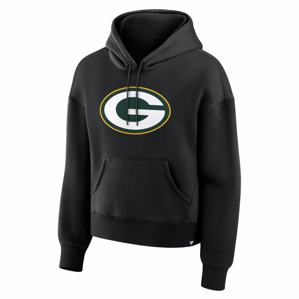 Green Bay Packers Women's Essential Legacy Hoodie - Black Hoodies