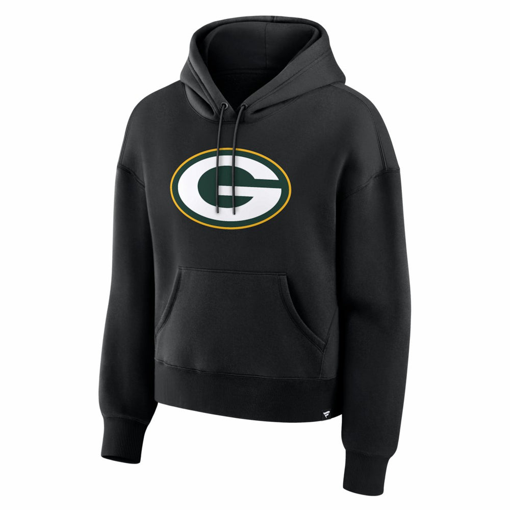Green Bay Packers Women's Essential Legacy Hoodie - Black Hoodies