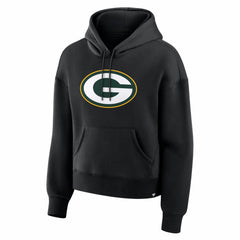 Green Bay Packers Women's Essential Legacy Hoodie - Black Hoodies