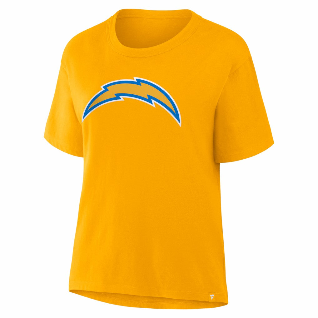 Los Angeles Chargers Women's Essential Legacy T-Shirt - Gold T-shirts