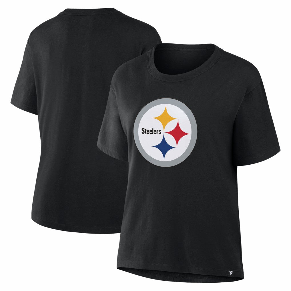 Pittsburgh Steelers Women's Essential Legacy T-Shirt - Black T-shirts