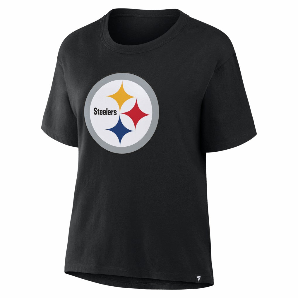 Pittsburgh Steelers Women's Essential Legacy T-Shirt - Black T-shirts