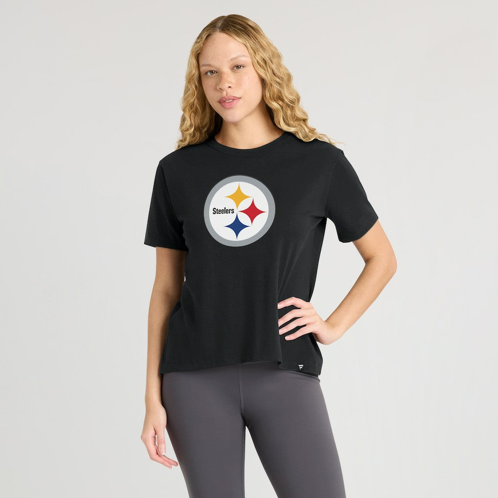 Pittsburgh Steelers Women's Essential Legacy T-Shirt - Black T-shirts