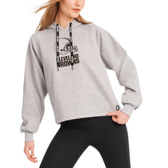 Cleveland Browns DKNY Sport Women's Debbie Dolman Raglan Pullover Hoodie - Heather Gray Hoodies