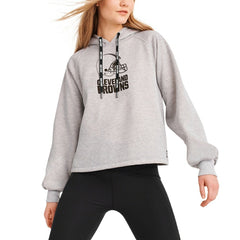Cleveland Browns DKNY Sport Women's Debbie Dolman Raglan Pullover Hoodie - Heather Gray Hoodies