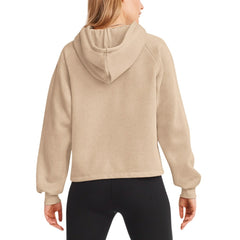 New Orleans Saints DKNY Sport Women's Debbie Dolman Raglan Pullover Hoodie - Cream Hoodies