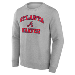 Atlanta Braves Heart & Soul Pullover Sweatshirt - Heather Gray Pullover
