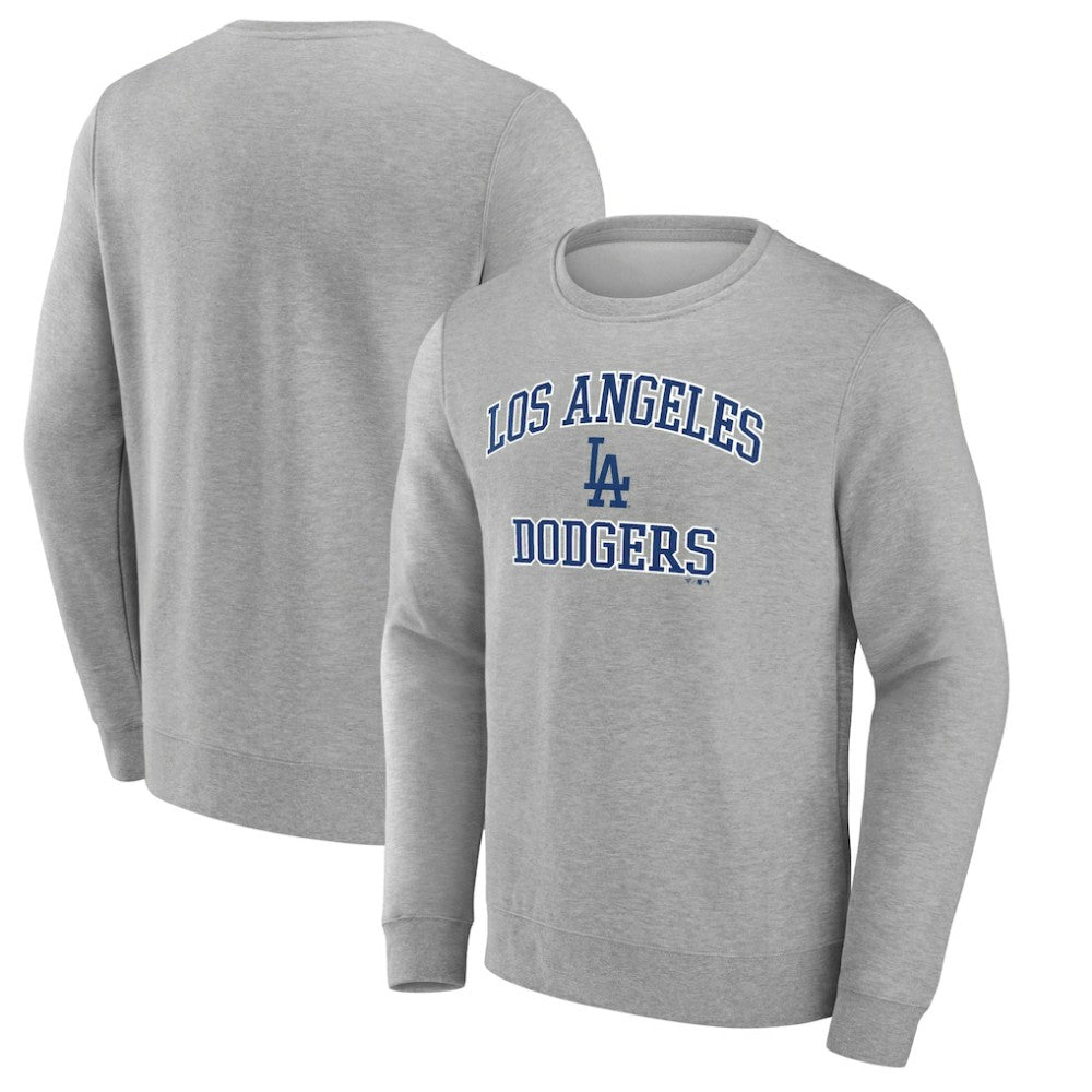 Los Angeles Dodgers Heart & Soul Pullover Sweatshirt - Heather Gray Pullover