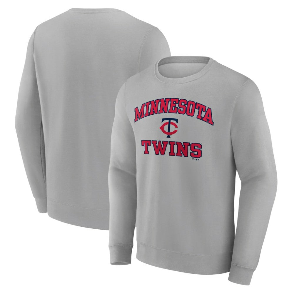 Minnesota Twins Heart & Soul Pullover Sweatshirt - Heather Gray Pullover