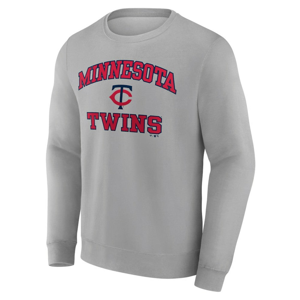 Minnesota Twins Heart & Soul Pullover Sweatshirt - Heather Gray Pullover