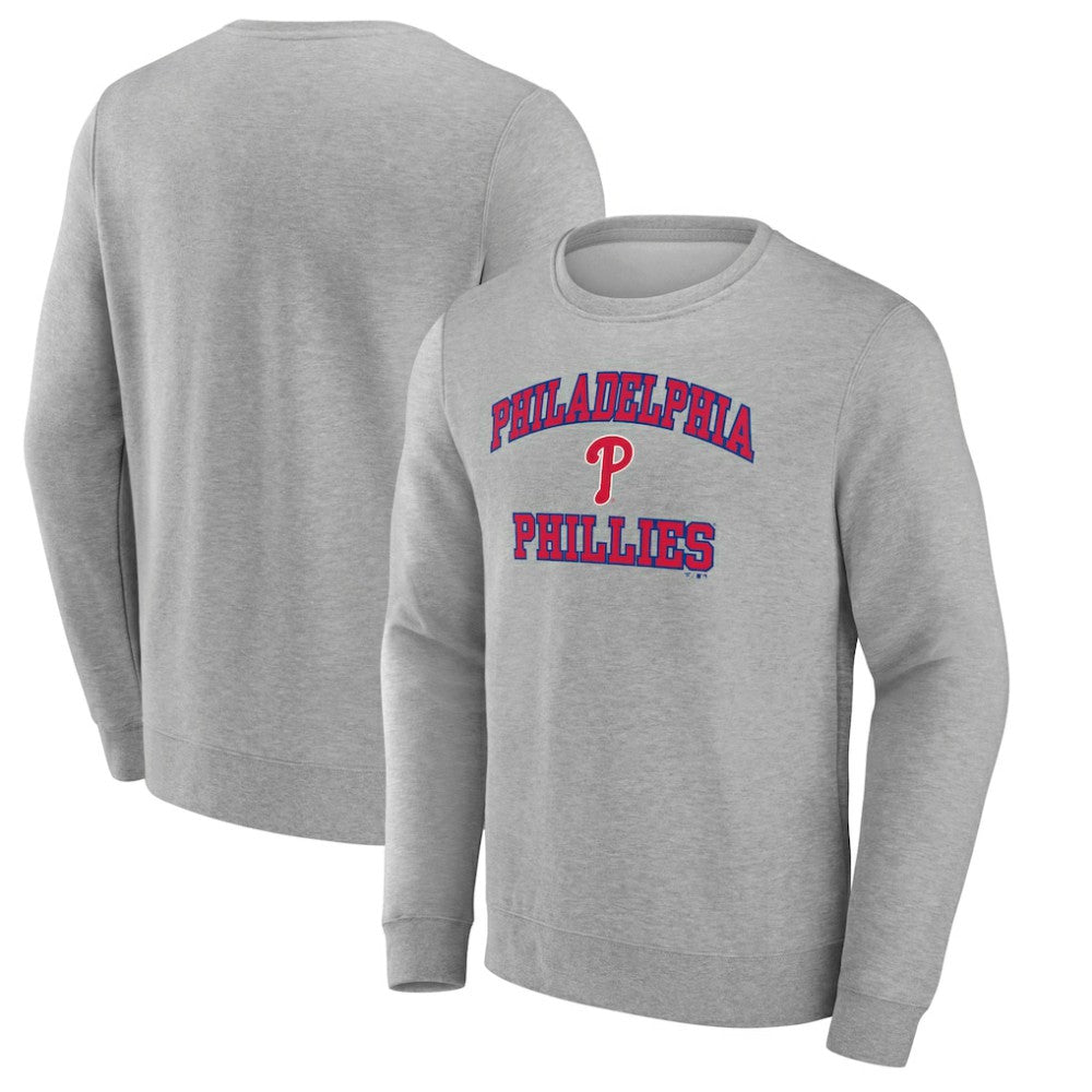Philadelphia Phillies Heart & Soul Pullover Sweatshirt - Heather Gray Pullover