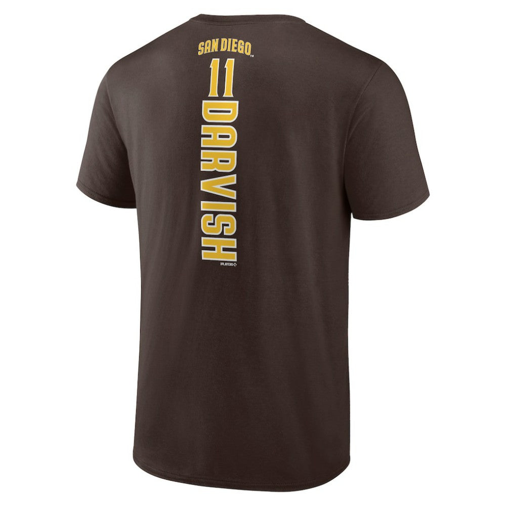 Yu Darvish San Diego Padres Playmaker Name & Number T-Shirt - Brown T-shirts