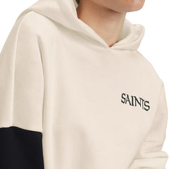 New Orleans Saints Tommy Hilfiger Women's Harriet Pullover Hoodie - Cream/Black Hoodies