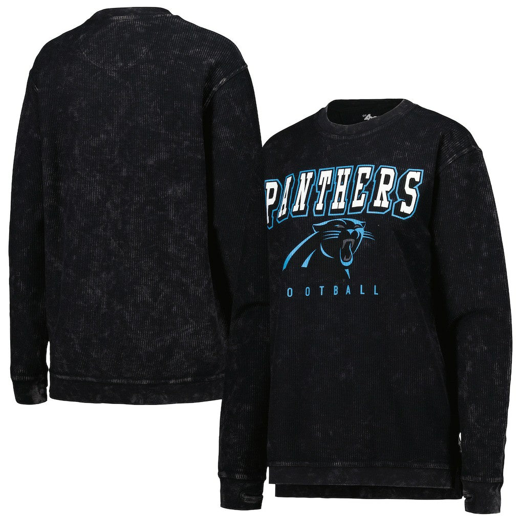Carolina Panthers G-III 4Her by Carl Banks Women's Comfy Cord Pullover Sweatshirt - Black Pullover
