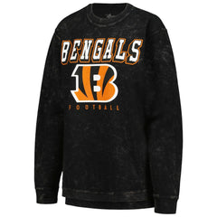 Cincinnati Bengals G-III 4Her by Carl Banks Women's Comfy Cord Pullover Sweatshirt - Black Pullover