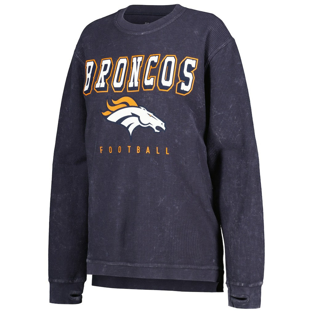 Denver Broncos G-III 4Her by Carl Banks Women's Comfy Cord Pullover Sweatshirt - Navy Pullover