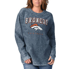 Denver Broncos G-III 4Her by Carl Banks Women's Comfy Cord Pullover Sweatshirt - Navy Pullover