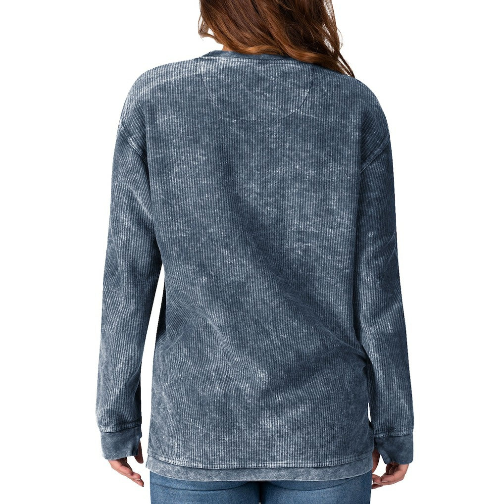 Denver Broncos G-III 4Her by Carl Banks Women's Comfy Cord Pullover Sweatshirt - Navy Pullover