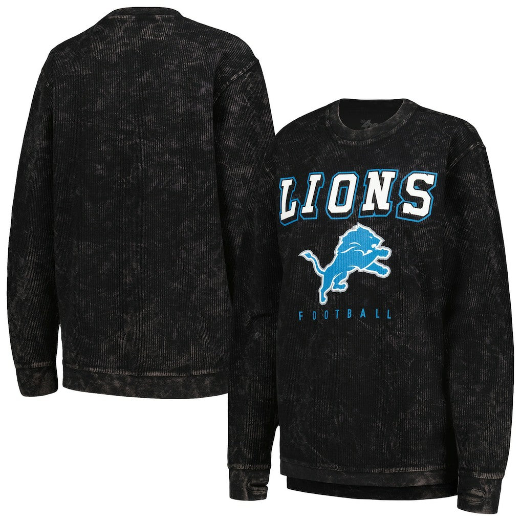 Detroit Lions G-III 4Her by Carl Banks Women's Comfy Cord Pullover Sweatshirt - Black Pullover