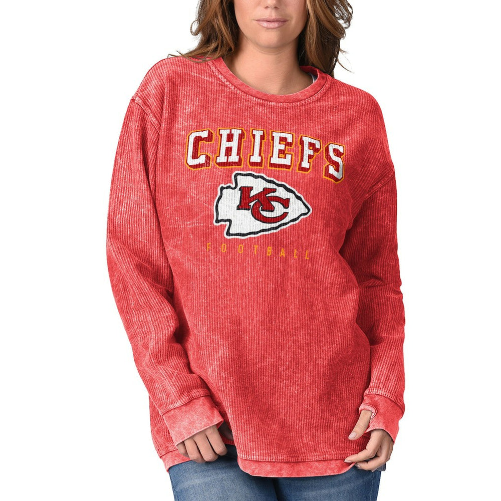 Kansas City Chiefs G-III 4Her by Carl Banks Women's Comfy Cord Pullover Sweatshirt - Red Pullover