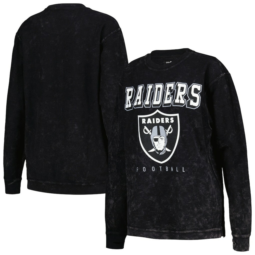 Las Vegas Raiders G-III 4Her by Carl Banks Women's Comfy Cord Pullover Sweatshirt - Black Pullover