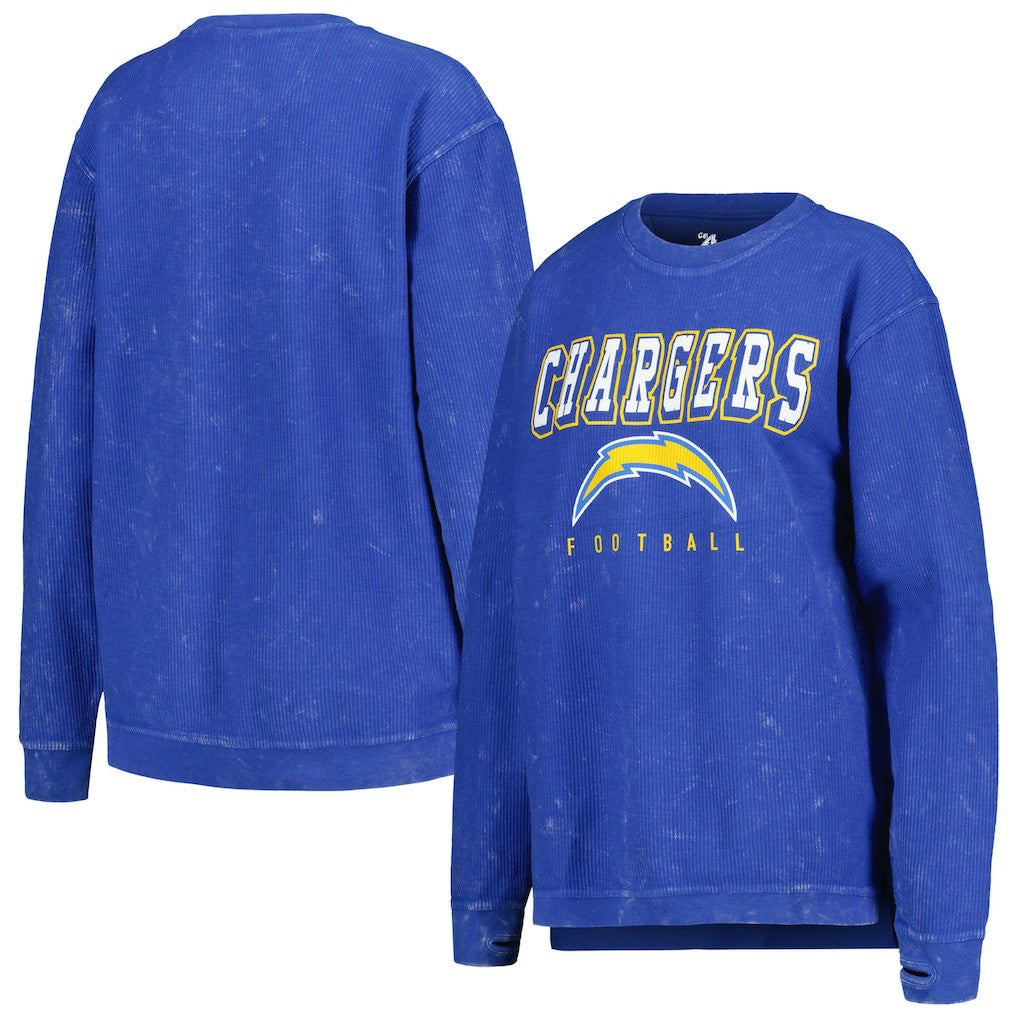 Los Angeles Chargers G-III 4Her by Carl Banks Women's Comfy Cord Pullover Sweatshirt - Powder Blue Pullover
