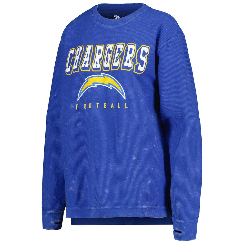 Los Angeles Chargers G-III 4Her by Carl Banks Women's Comfy Cord Pullover Sweatshirt - Powder Blue Pullover