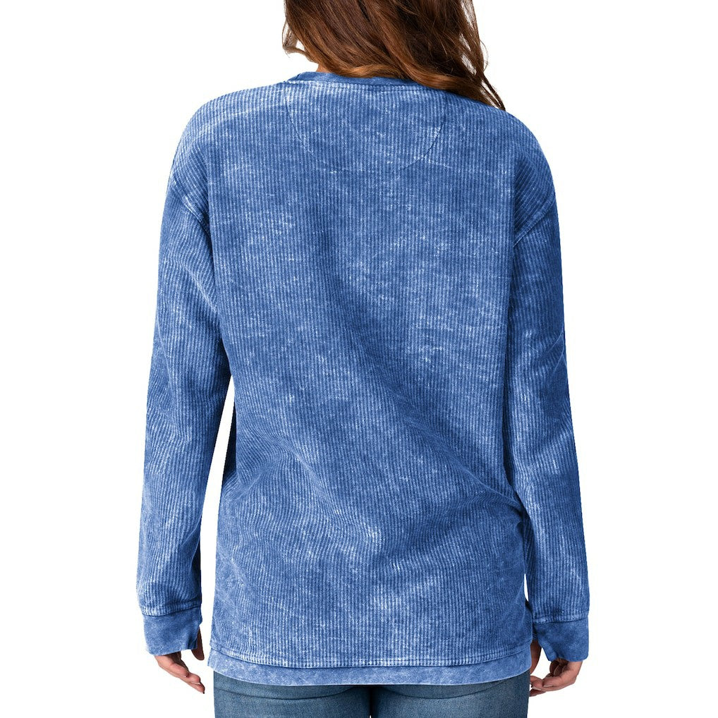 Los Angeles Chargers G-III 4Her by Carl Banks Women's Comfy Cord Pullover Sweatshirt - Powder Blue Pullover