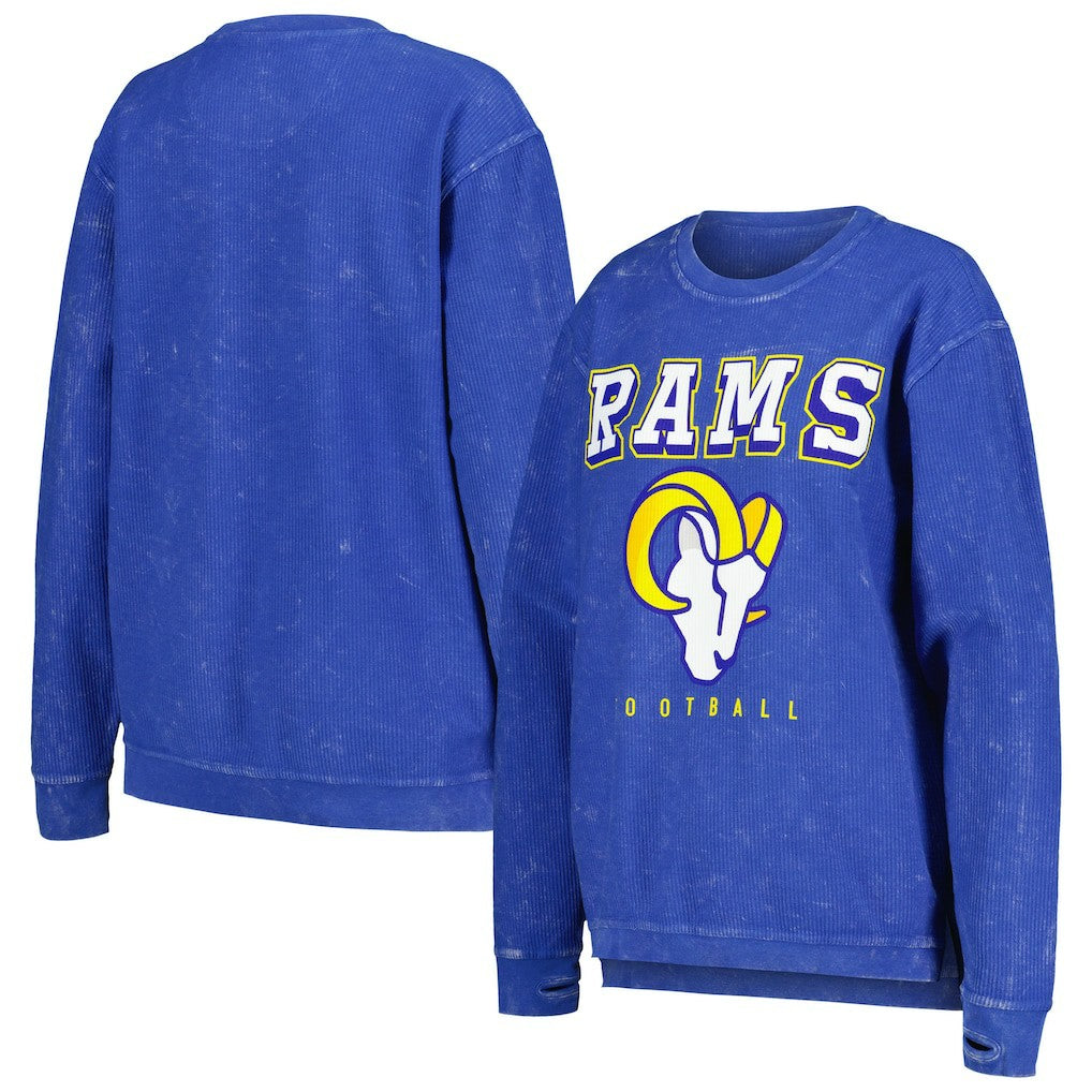 Los Angeles Rams G-III 4Her by Carl Banks Women's Comfy Cord Pullover Sweatshirt - Royal Pullover