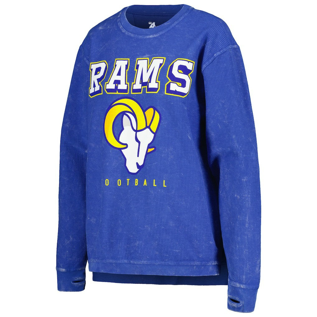 Los Angeles Rams G-III 4Her by Carl Banks Women's Comfy Cord Pullover Sweatshirt - Royal Pullover