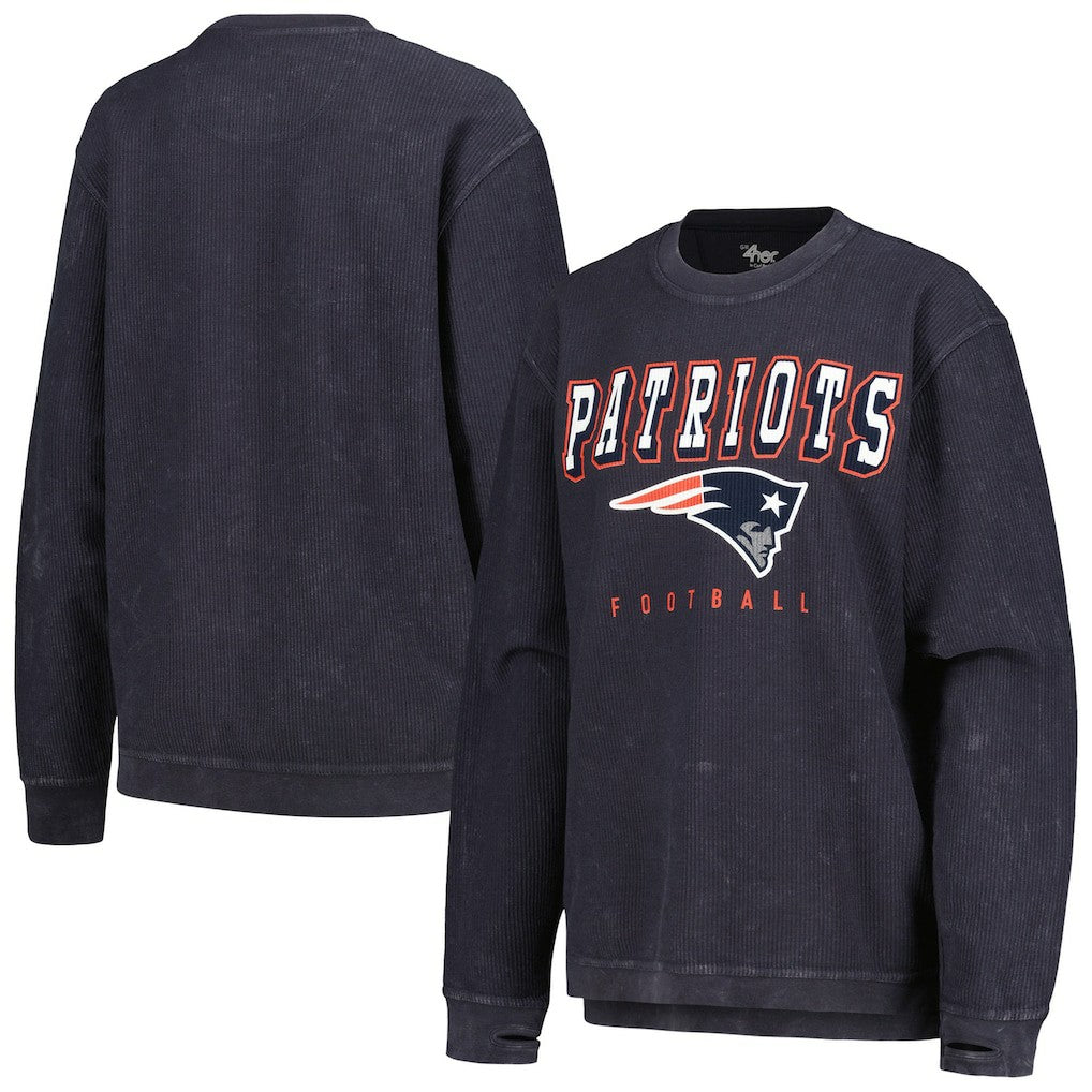 New England Patriots G-III 4Her by Carl Banks Women's Comfy Cord Pullover Sweatshirt - Navy Pullover