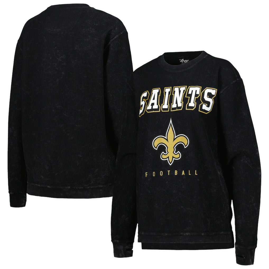 New Orleans Saints G-III 4Her by Carl Banks Women's Comfy Cord Pullover Sweatshirt - Black Pullover