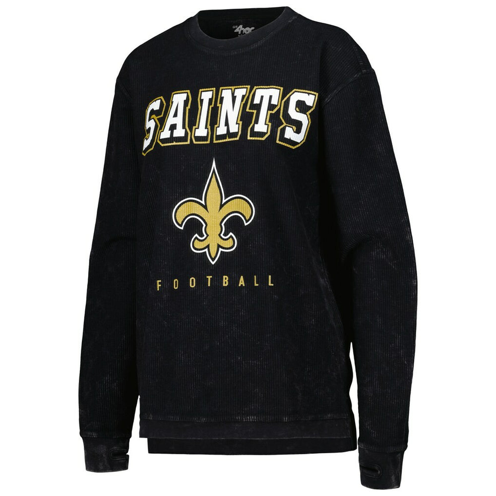 New Orleans Saints G-III 4Her by Carl Banks Women's Comfy Cord Pullover Sweatshirt - Black Pullover