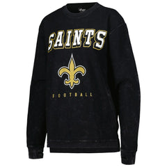 New Orleans Saints G-III 4Her by Carl Banks Women's Comfy Cord Pullover Sweatshirt - Black Pullover