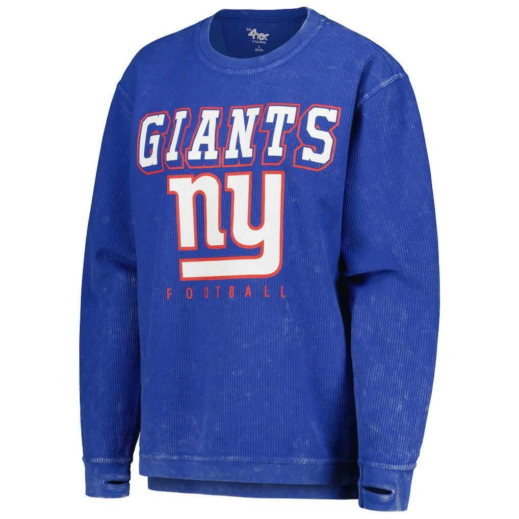 New York Giants G-III 4Her by Carl Banks Women's Comfy Cord Pullover Sweatshirt - Royal Pullover