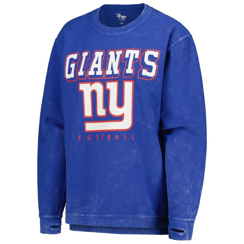 New York Giants G-III 4Her by Carl Banks Women's Comfy Cord Pullover Sweatshirt - Royal Pullover