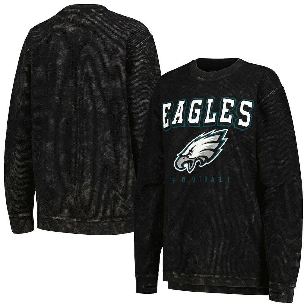 Philadelphia Eagles G-III 4Her by Carl Banks Women's Comfy Cord Pullover Sweatshirt - Black Pullover