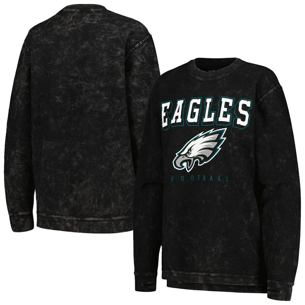 Philadelphia Eagles G-III 4Her by Carl Banks Women's Comfy Cord Pullover Sweatshirt - Black Pullover
