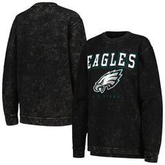 Philadelphia Eagles G-III 4Her by Carl Banks Women's Comfy Cord Pullover Sweatshirt - Black Pullover