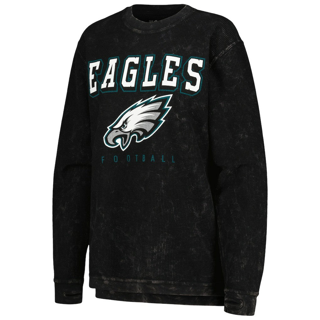 Philadelphia Eagles G-III 4Her by Carl Banks Women's Comfy Cord Pullover Sweatshirt - Black Pullover