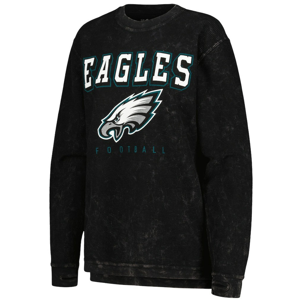 Philadelphia Eagles G-III 4Her by Carl Banks Women's Comfy Cord Pullover Sweatshirt - Black Pullover