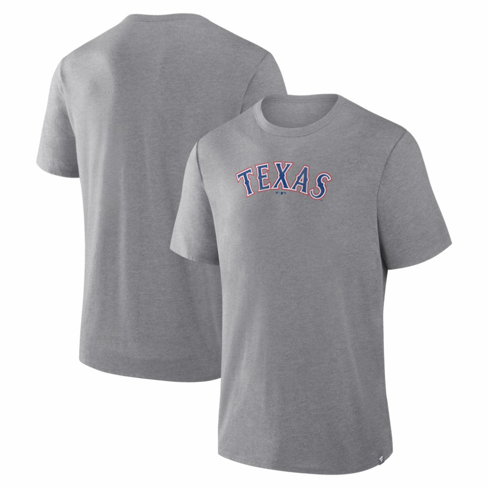 Texas Rangers Fanatics Play Tribute Tri-Blend T-Shirt - Heather Gray T-shirts