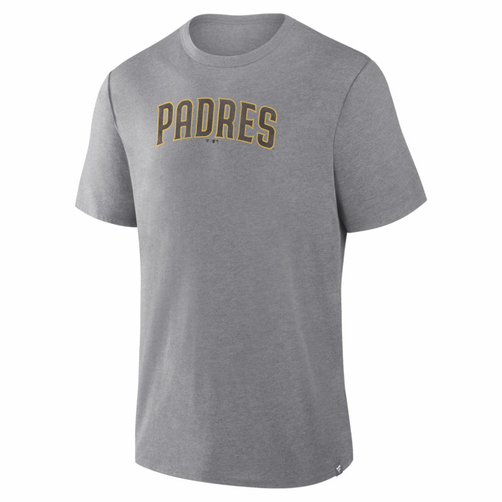 San Diego Padres Fanatics Play Tribute Tri-Blend T-Shirt - Heather Gray T-shirts