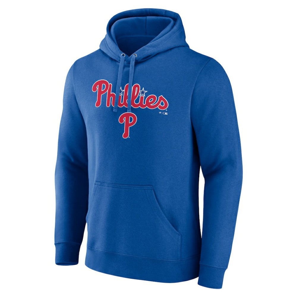 Philadelphia Phillies Team Lockup Pullover Hoodie - Royal Hoodies