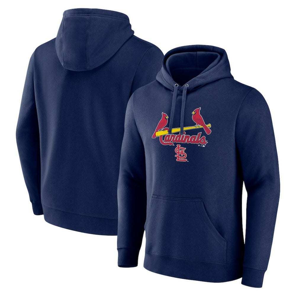 St. Louis Cardinals Team Lockup Pullover Hoodie - Navy Hoodies