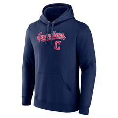 Cleveland Guardians Team Lockup Pullover Hoodie - Navy Hoodies