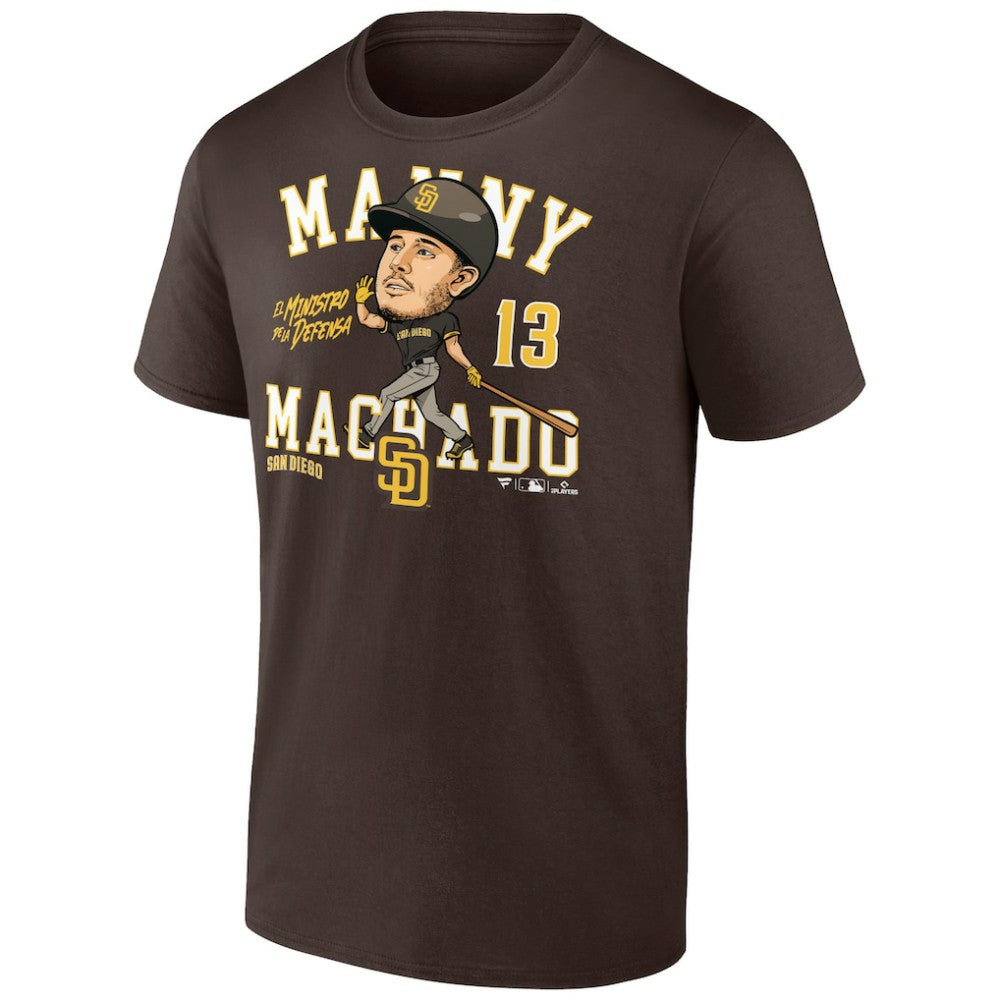 Manny Machado San Diego Padres Caricature T-Shirt - Brown T-shirts